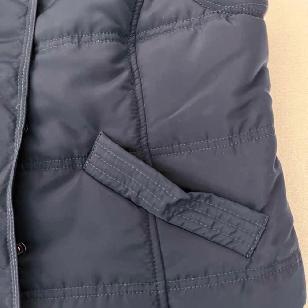 Coffeeshop Navy Blue Zip Front‎ Puffer Vest - Picture 6 of 9